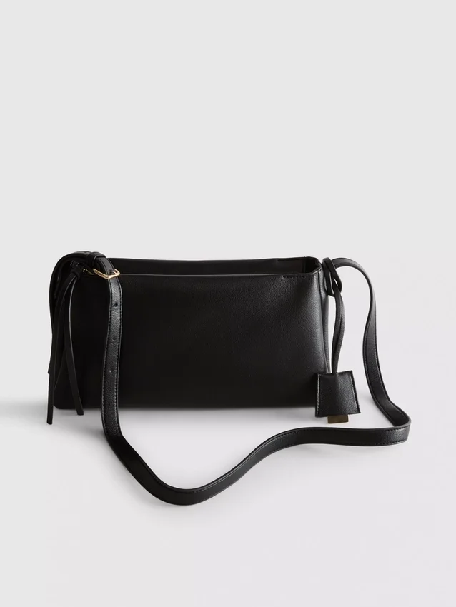 Double gusset crossbody bag