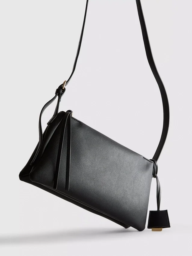 Double gusset crossbody bag