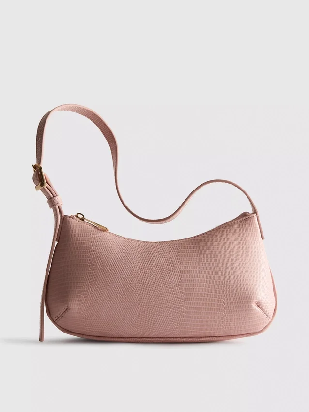 Double gusset shoulder bag