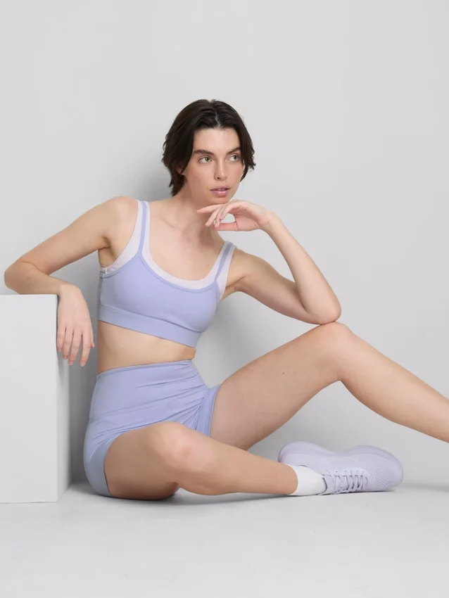 Double-layered active crop top