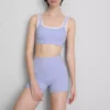 Double-layered active crop top