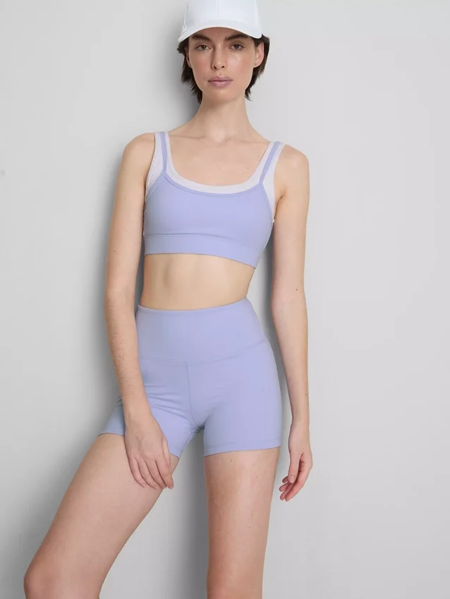 Double-layered active crop top