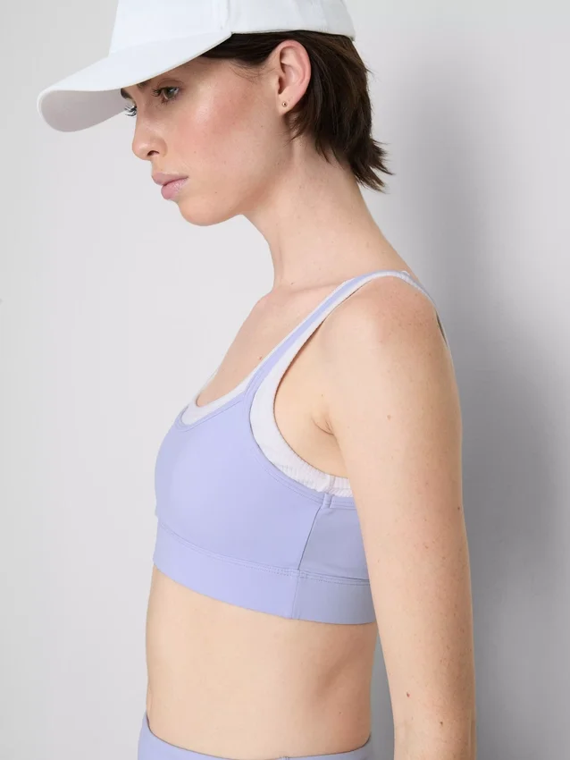 Double-layered active crop top
