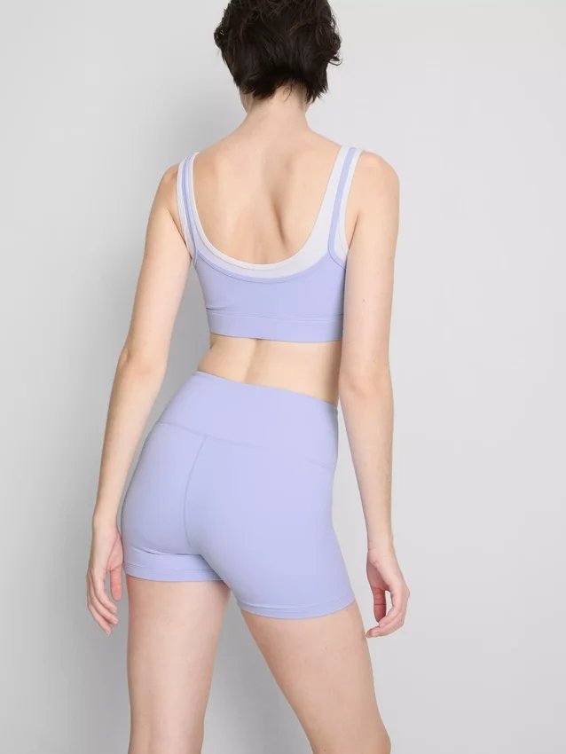 Double-layered active crop top
