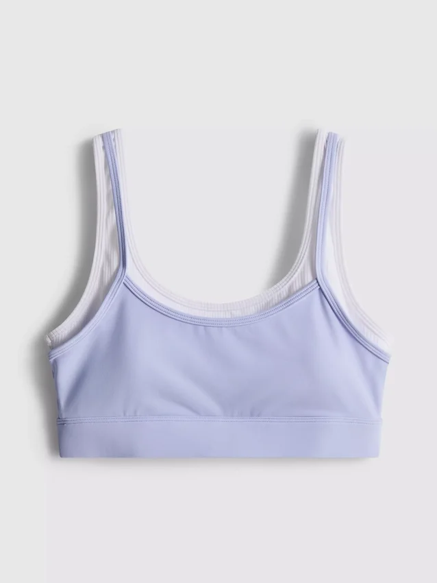 Double-layered active crop top