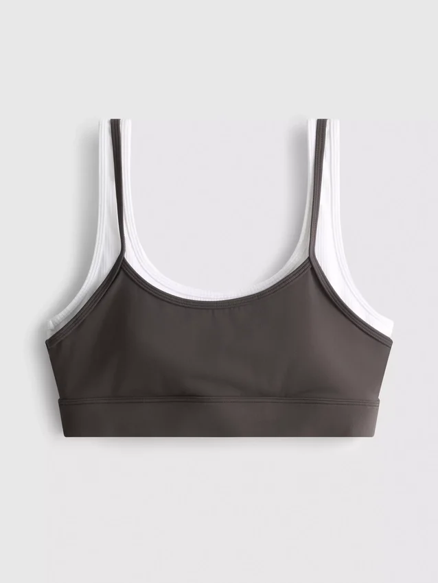 Double-layered active crop top