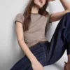 Double layered crew neck tee