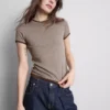 Double layered crew neck tee
