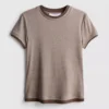 Double layered crew neck tee