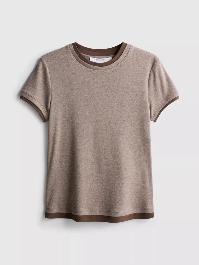Double layered crew neck tee