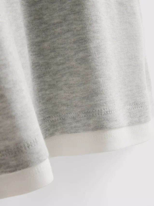 Double layered crew neck tee