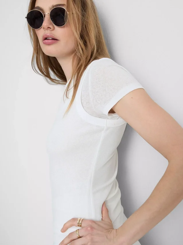 Double layered tank t-shirt