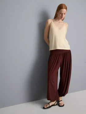 Draped harem pants