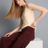 Draped harem pants
