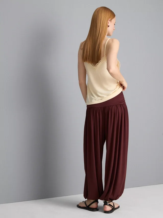 Draped harem pants