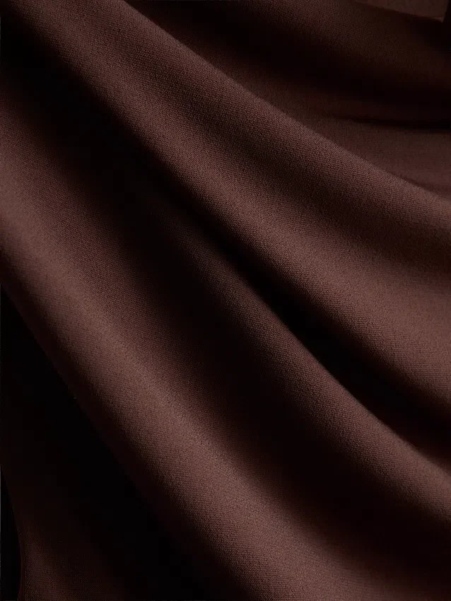 Draped one-shoulder jersey top