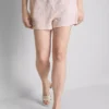Drawstring crinkle shorts