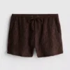 Drawstring crinkle shorts
