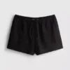 Drawstring crinkle shorts