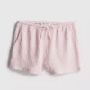 Drawstring crinkle shorts