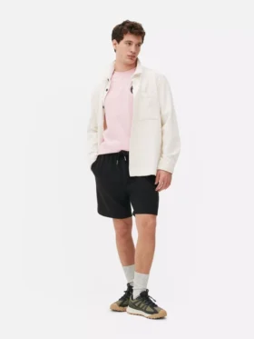 Drawstring jersey shorts