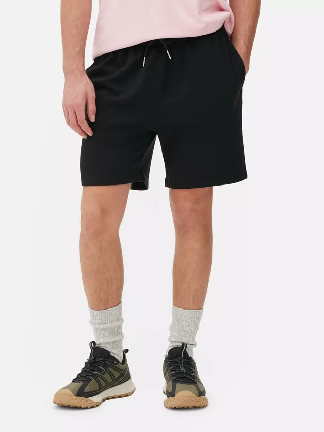 Drawstring jersey shorts