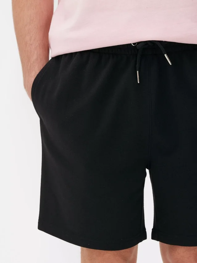 Drawstring jersey shorts