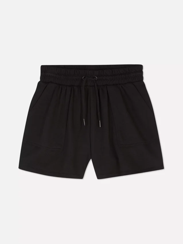 Drawstring jersey shorts