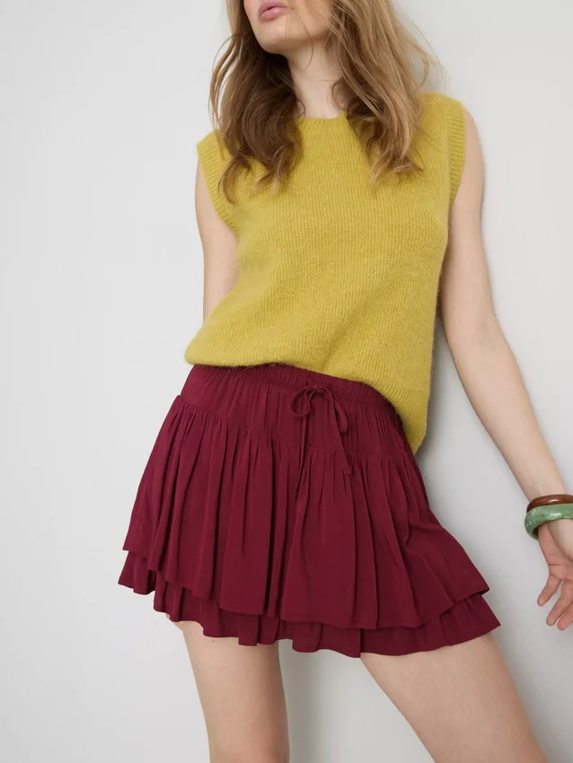 Drawstring rara mini skirt