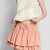 Drawstring rara mini skirt
