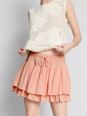 Drawstring rara mini skirt