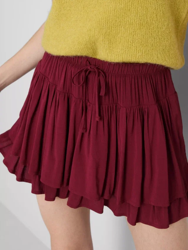 Drawstring rara mini skirt
