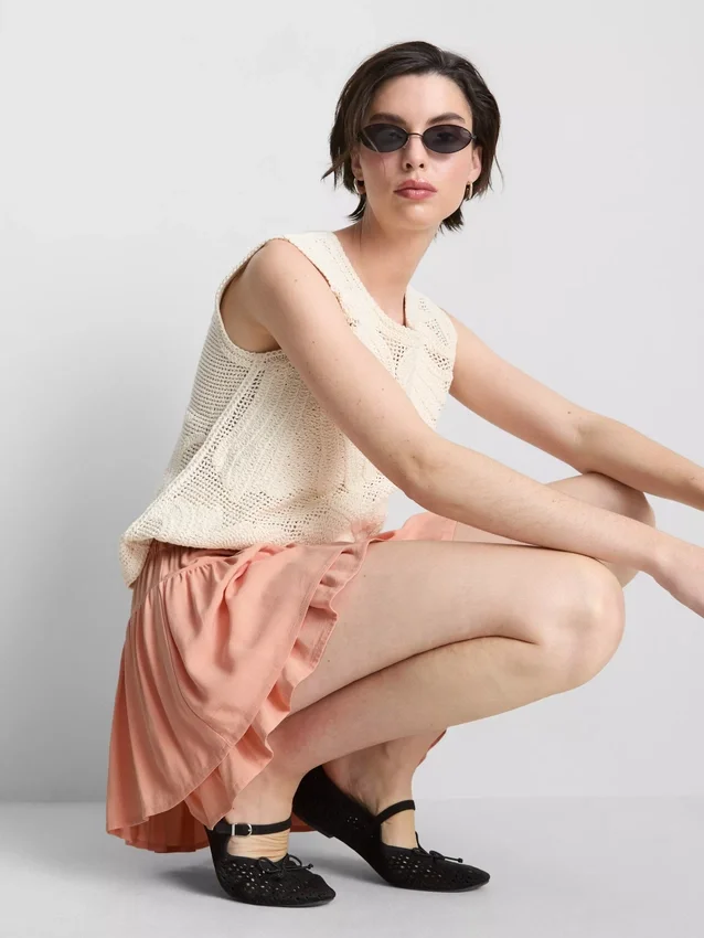 Drawstring rara mini skirt