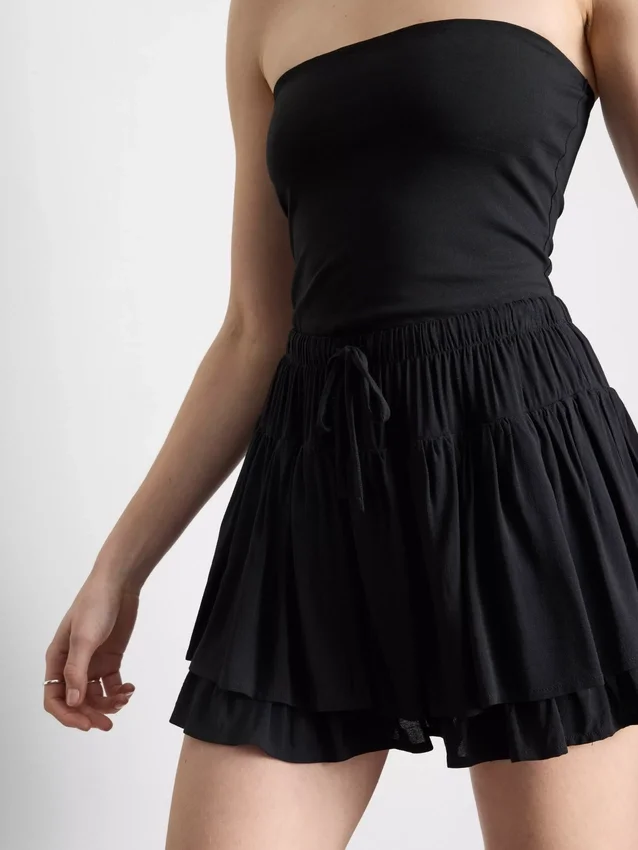Drawstring rara mini skirt