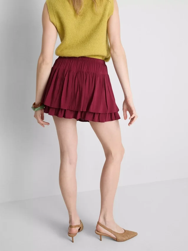 Drawstring rara mini skirt