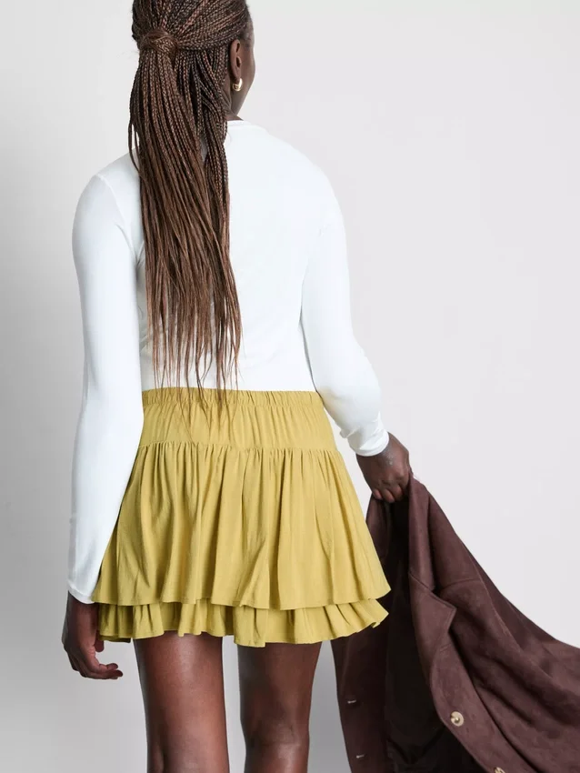 Drawstring rara mini skirt