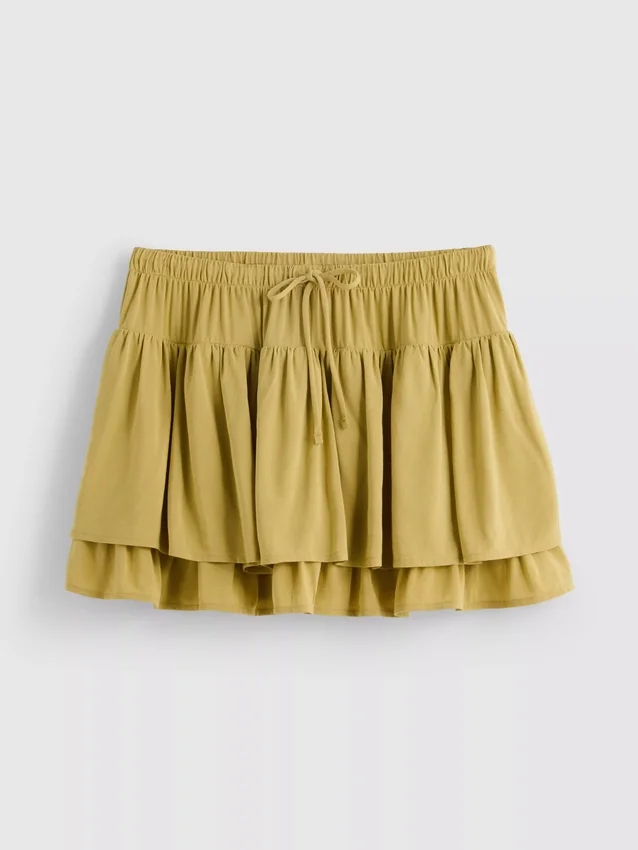 Drawstring rara mini skirt