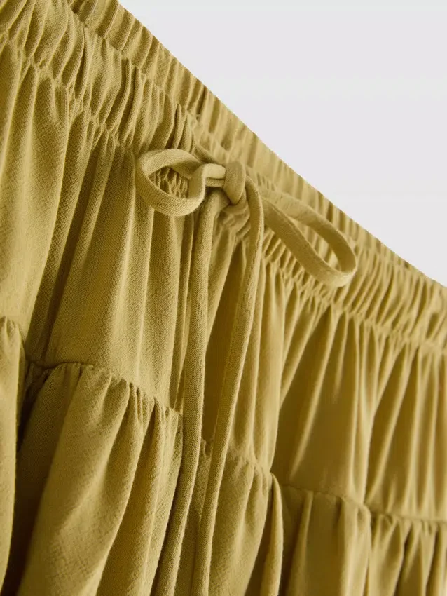 Drawstring rara mini skirt