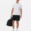 Drawstring running shorts