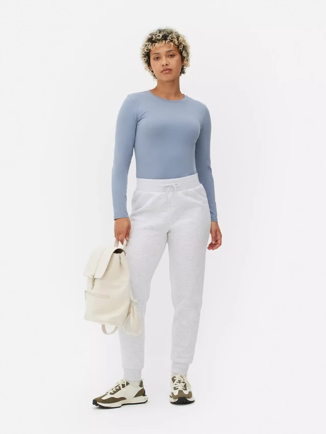 Drawstring skinny joggers