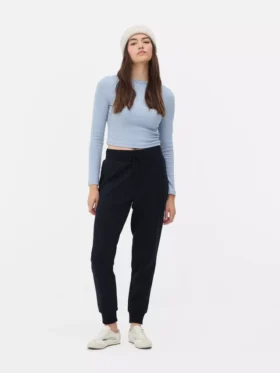 Drawstring skinny joggers