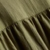 Dropped-waist midi skirt