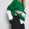 Elastic waist wide-leg pants