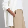 Elastic waist wide-leg pants