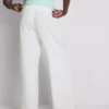 Elastic waist wide-leg pants
