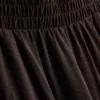 Elastic waist wide-leg pants