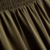 Elastic waist wide-leg pants