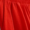 Elastic waist wide-leg pants