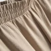 Elastic waist wide-leg pants