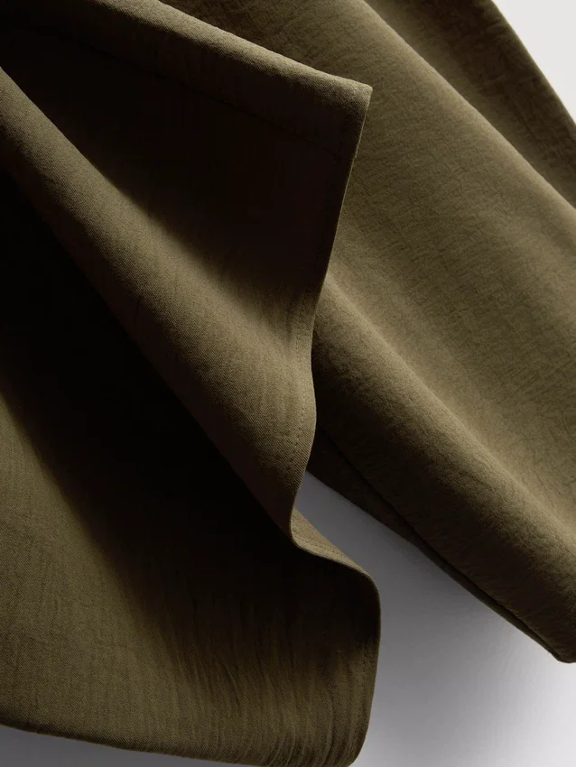 Elastic waist wide-leg pants